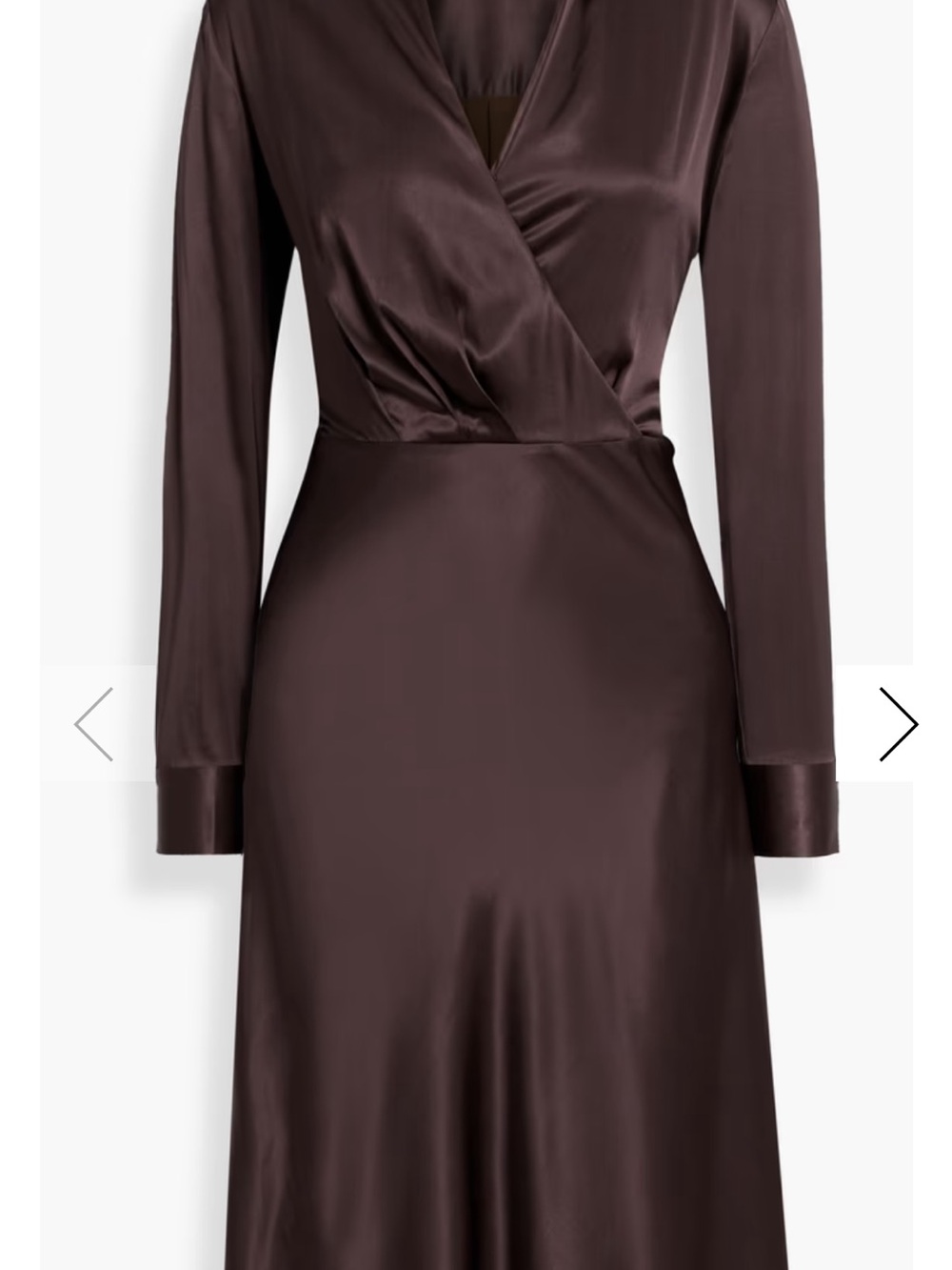 Otis wrap-effect silk-blend satin midi dress
